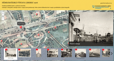 Německočeská výstava v Liberci 1906, virtuální prohlídka budov a zařízení výstaviště